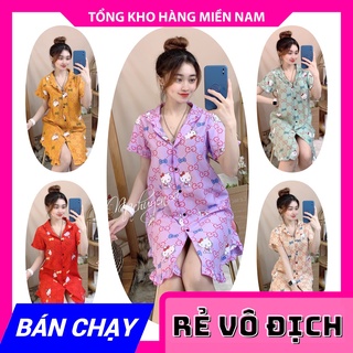 Đầm kate in hình cực xinh D844 ⚡Ảnh thật⚡ Đầm ngủ nữ ⚡ Đầm hoạt hình
