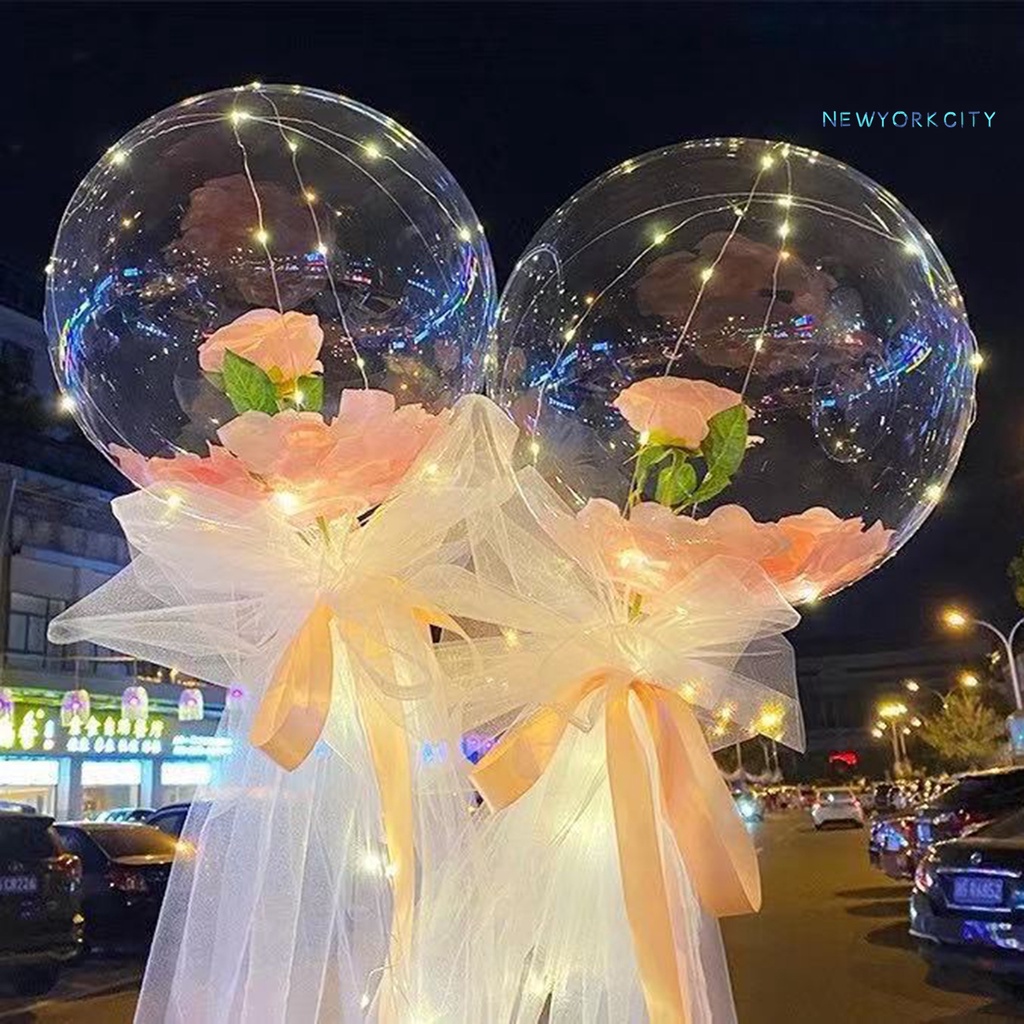 1 Set Bong Bóng Bobo Có Đèn LED Phát Sáng Độc Đáo