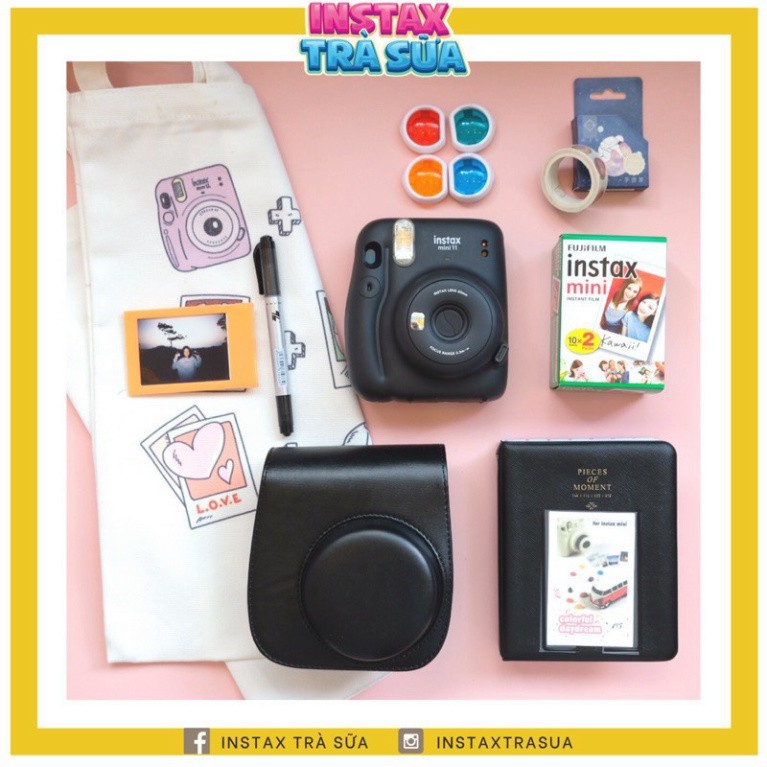 PBO Combo Instax Mini 11 - BỘ MÁY và phụ kiện chụp ảnh lấy liền Fujifilm Instax Mini 11 - Bảo Hành Chính hãng 1 năm 50 G