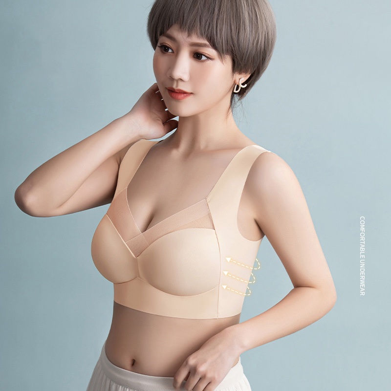 Áo bra su đúc siêu mịn cổ tim phối voan lụa đệm mỏng thoáng siêu mát hàng cao cấp