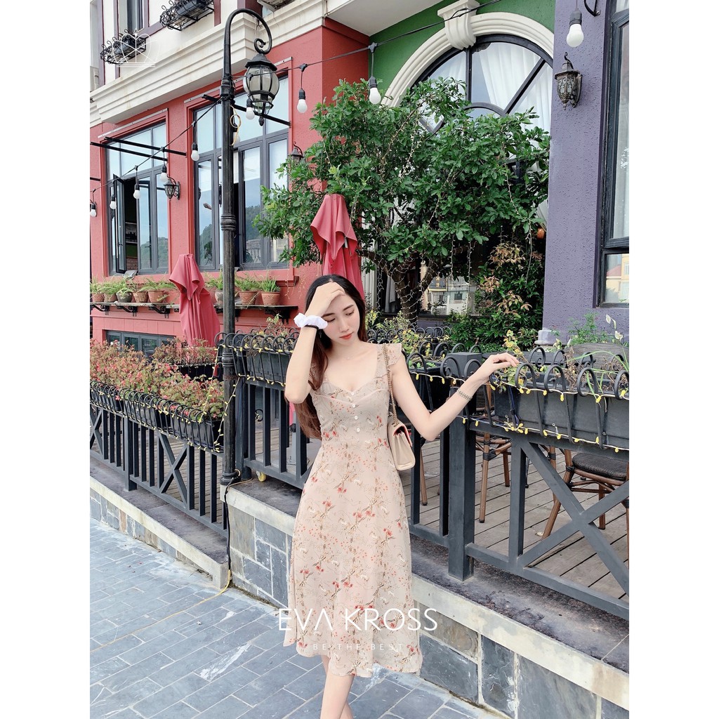 Váy đầm nữ cánh tiên voan hoa Emberly Dress EKS119 EVA KROSS | BigBuy360 - bigbuy360.vn