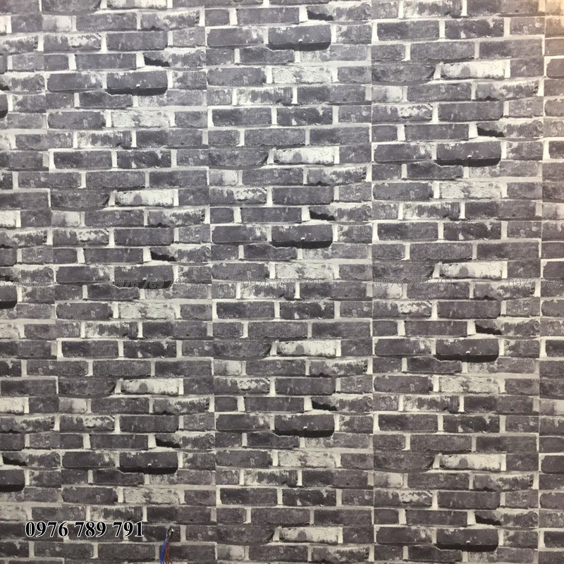 Giấy dán tường giả gạch 3d lụa không keo cho quán cafe, nhà hàng, studio khổ 53cm nhiều mẫu lựa chọn