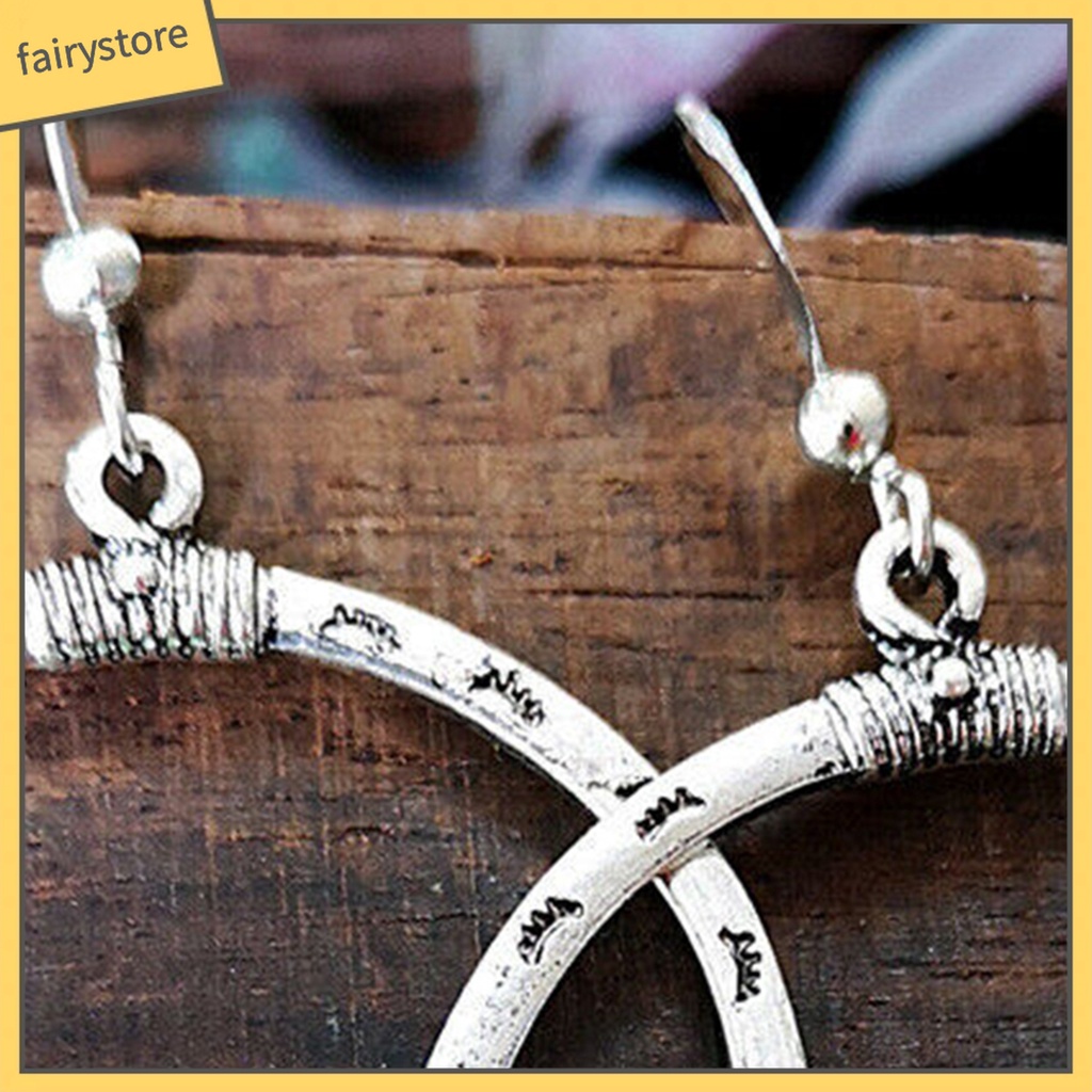 1 Đôi Bông Tai Tròn Đính Đá Phong Cách Vintage Dành Cho Nữ