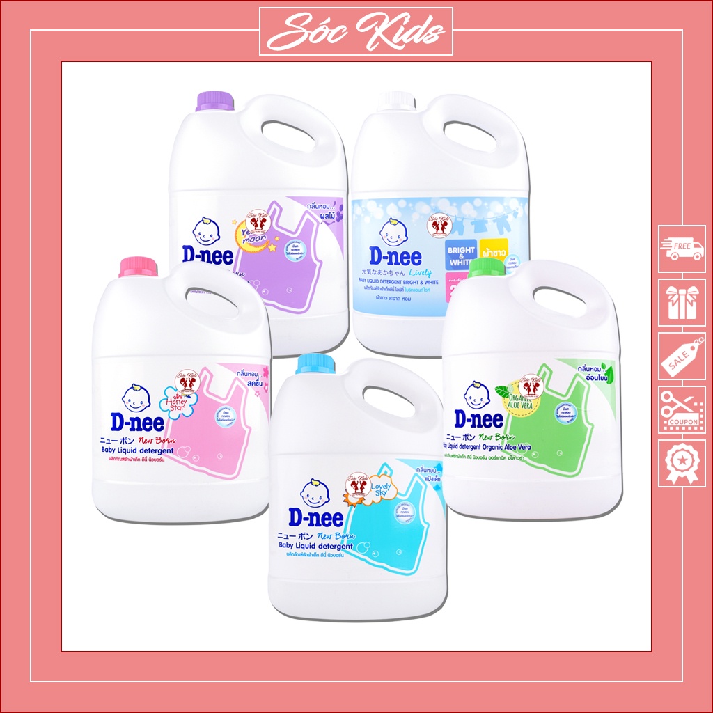 Nước Giặt Dnee Thái Lan 2 Trong 1 Cho Bé - CAN 3000ml | DATE 2024 | SIÊU THƠM | SIÊU TIẾT KIỆM | SÓC KIDS