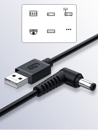 CÁP SẠC USB ĐẦU TRÒN 5.5MM JINGHUA U551