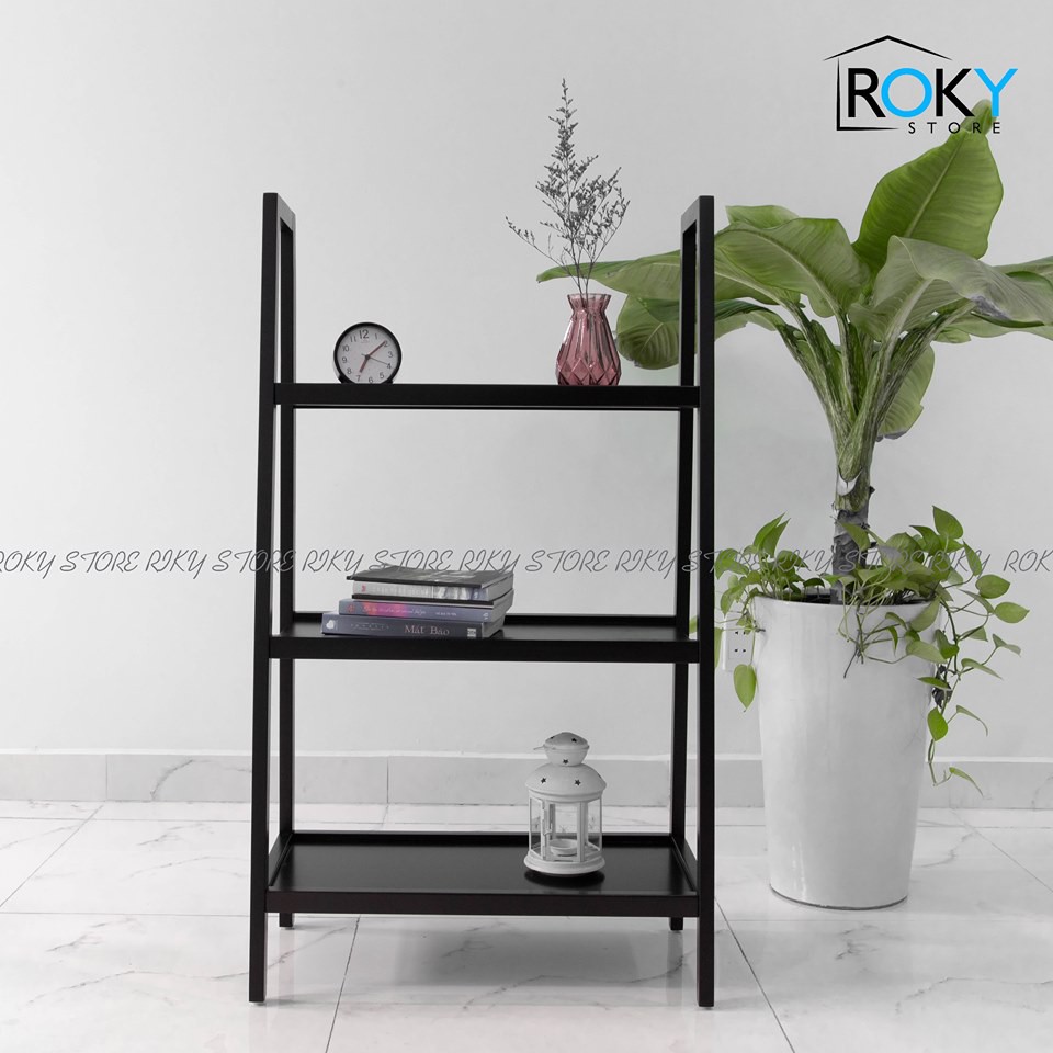 KỆ SÁCH DÁNG CHỮ A MÀU ĐEN 100%  3 TẦNG - A BOOK SHELF 3F BLACK