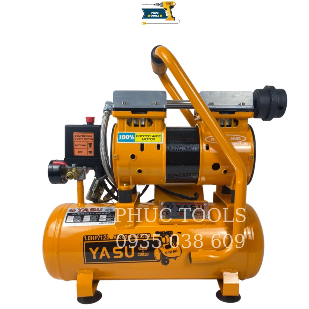 Máy Nén khí YASU 12L Ko Dầu dây đồng 100%