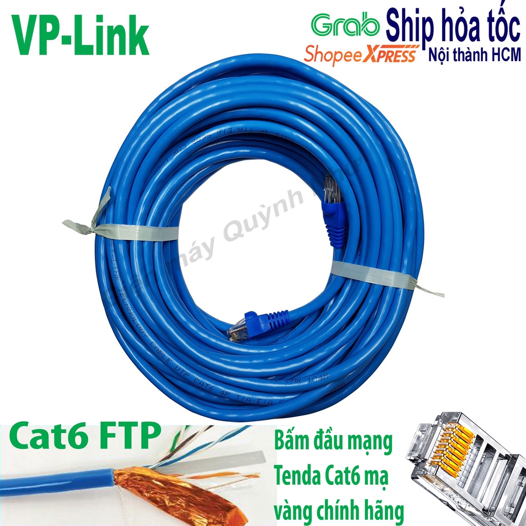 60m - 70m dây mạng (cáp lan) CAT6 bấm sẵn 2 đầu chuẩn UTP- - Cáp mạng, cáp lan, dây lan, cáp internet