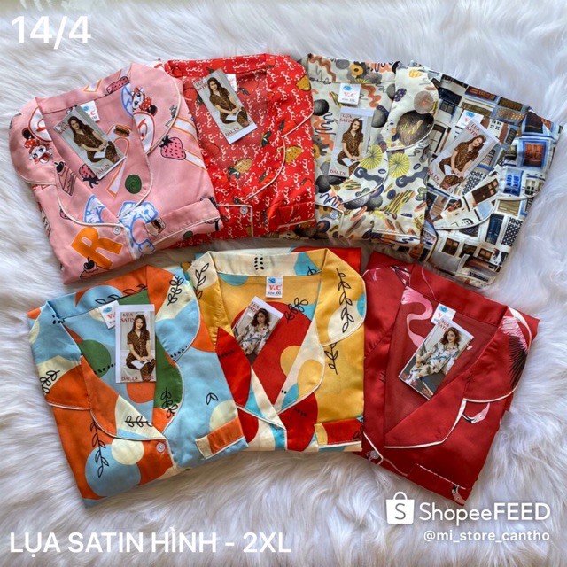 BIG SIZE 2XL 🐳 Bộ Pijama LỤA SATIN tay dài-tay ngắn CAO CẤP, túi quần sâu | BigBuy360 - bigbuy360.vn