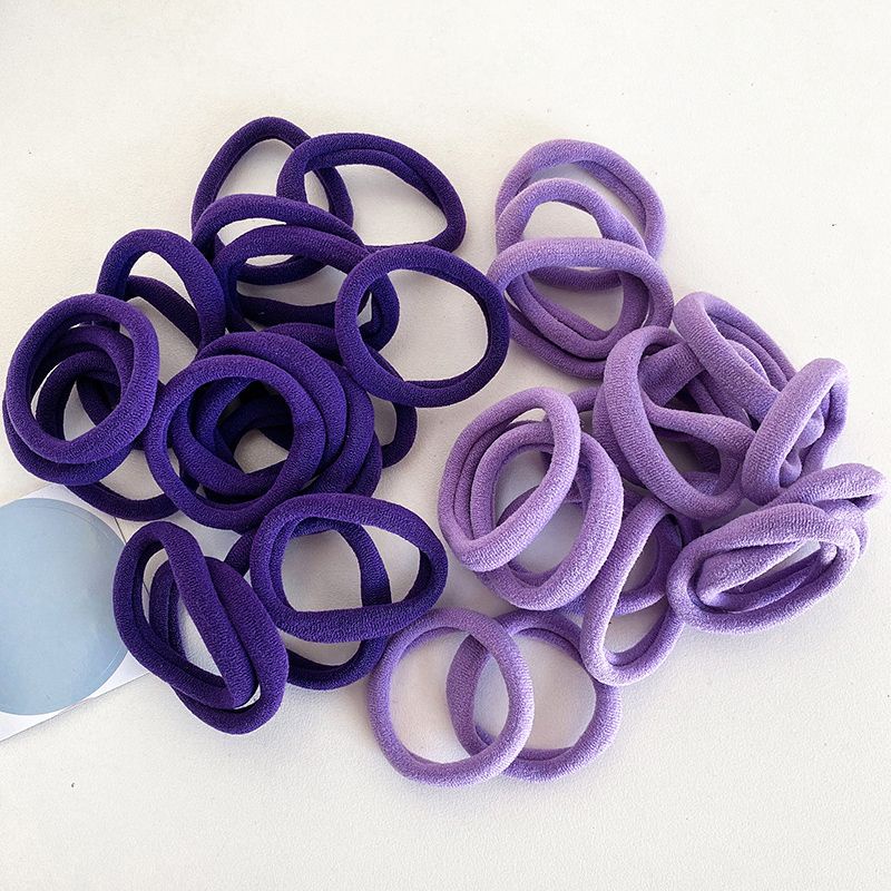 Combo 50 Dây Buộc Tóc Nhiều Màu Kèm Túi Zip - Co Giãn Tốt- Màu Trơn Xinh Xắn