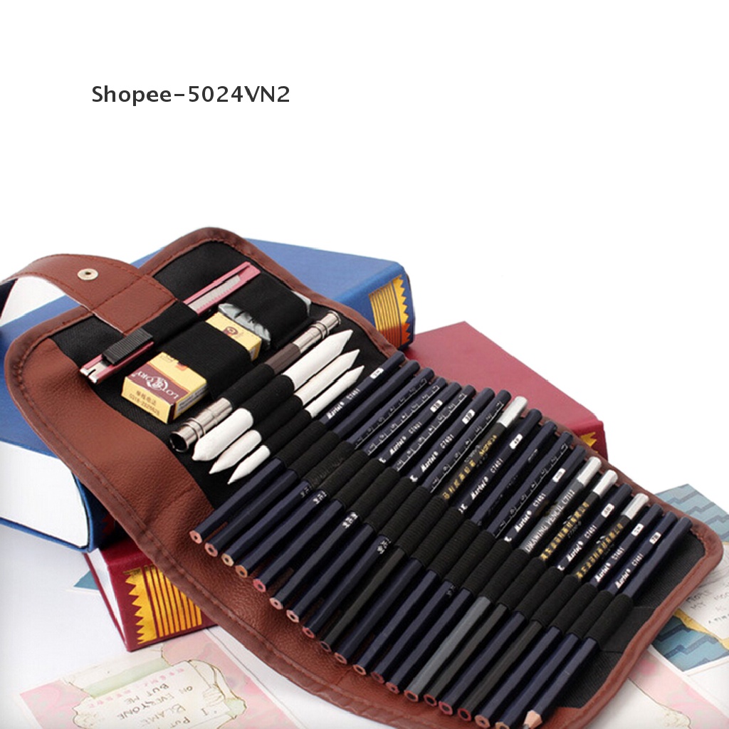 Set 24 Túi Đựng Bút Chì Kèm Phụ Kiện Chuyên Dụng