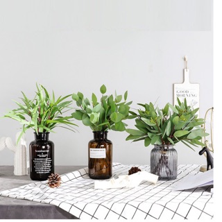 Hoa lụa cao cấp | Nhành lá bạch đàn nhỏ - lá giả - phụ kiện chụp hình đẹp