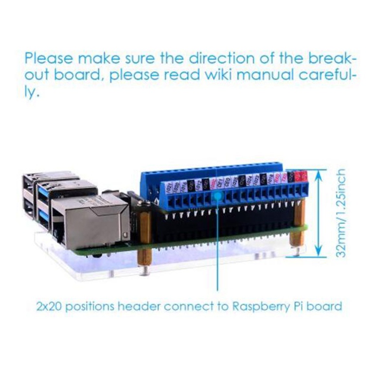 Bảng Mạch Thiết Bị Đầu Nối Mini GPIO Dành Cho Raspberry Pi 4B/3B+/3B/2B/1B+/Zero/Zero W