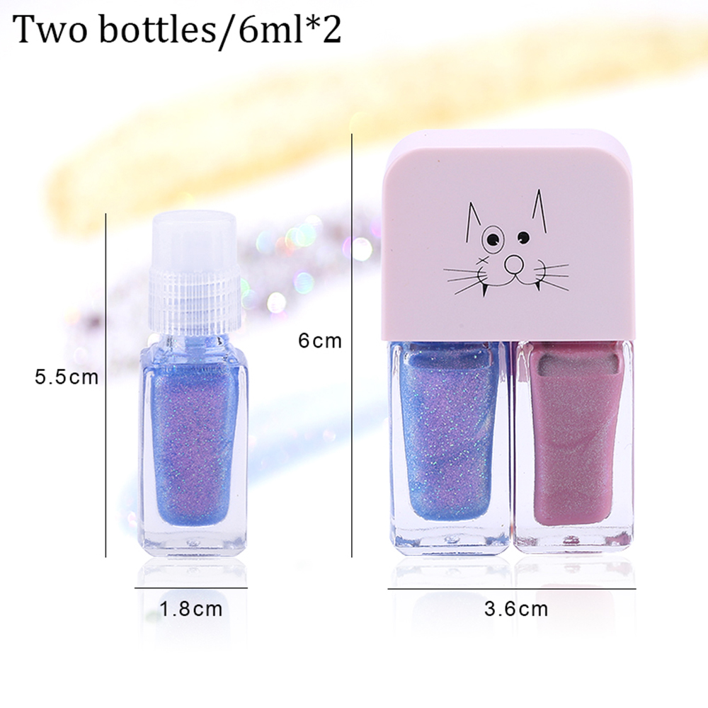[Hàng mới về] Sơn móng tay 2 trong 1 nhanh khô không độc hại bền màu cho nữ