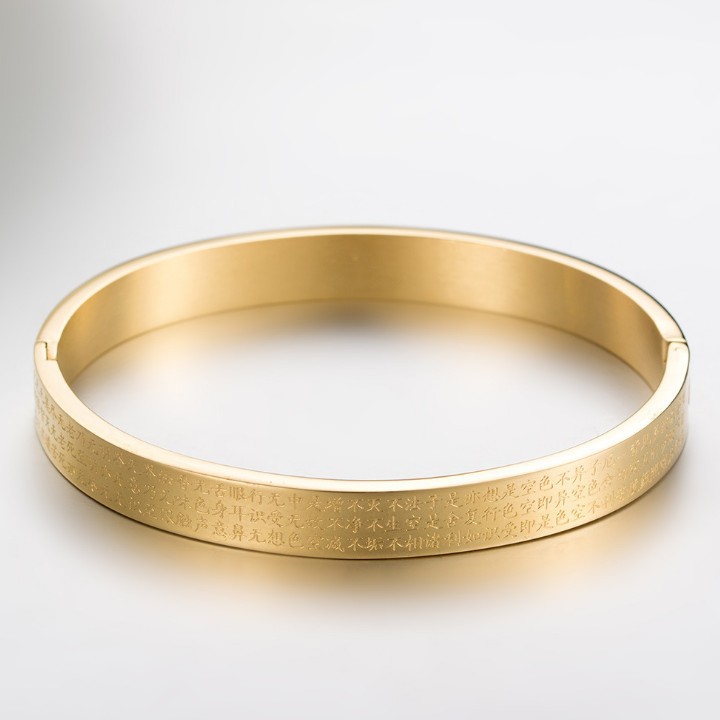[Mã FAMAYFA giảm 10K đơn 50K] VÒNG TAY BÁT NHÃ TÂM KINH HÌNH TRÒN MÀU VÀNG - đeo tay vạn sự may | BigBuy360 - bigbuy360.vn