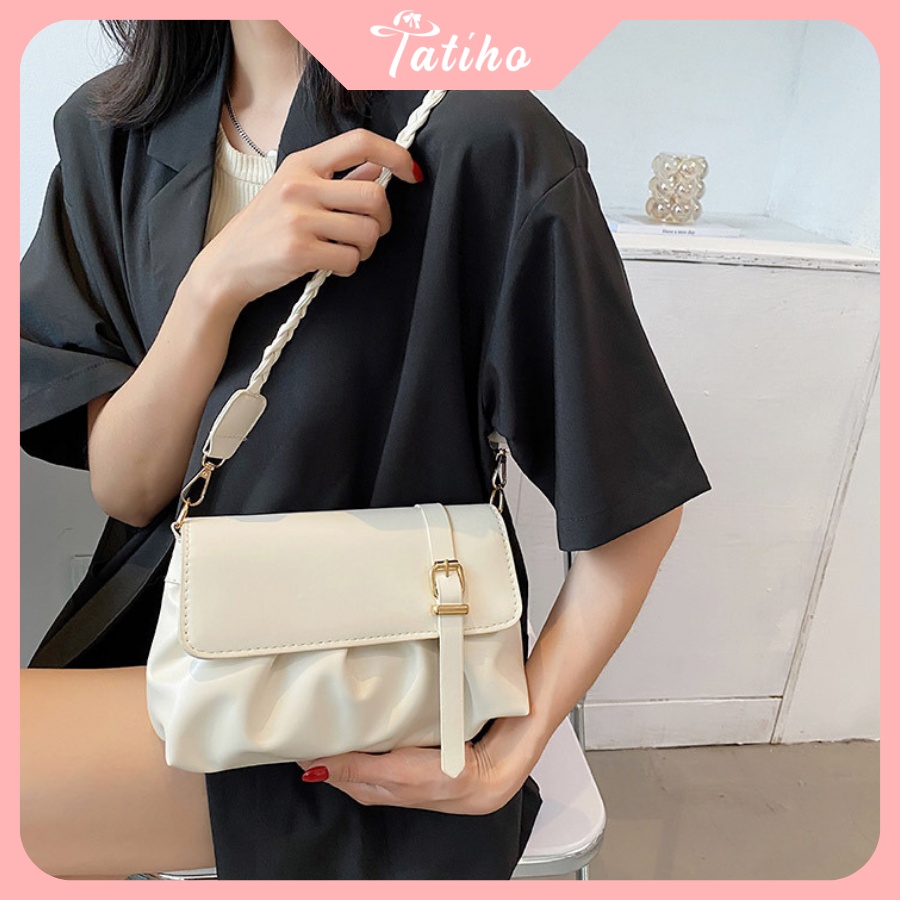Túi Xách Đeo Chéo (Túi Xách Nữ) Phối Nhúng Bèo Xếp Ly Phong Cách Thời Trang Hiện Đại - Tatiho - Mã TUI61