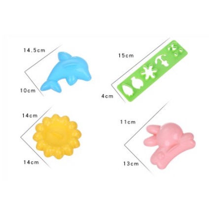 Khuôn Bento Ép Cơm Thỏ, Hoa, Cá Heo Cho Bé