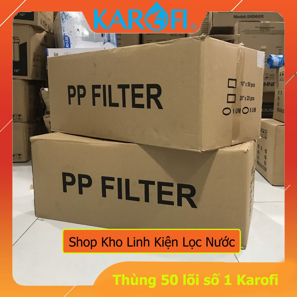 Thùng 50 Lõi Lọc Nước Số 1 Karofi Smax Duo 1 Vi Lọc Chính Hãng