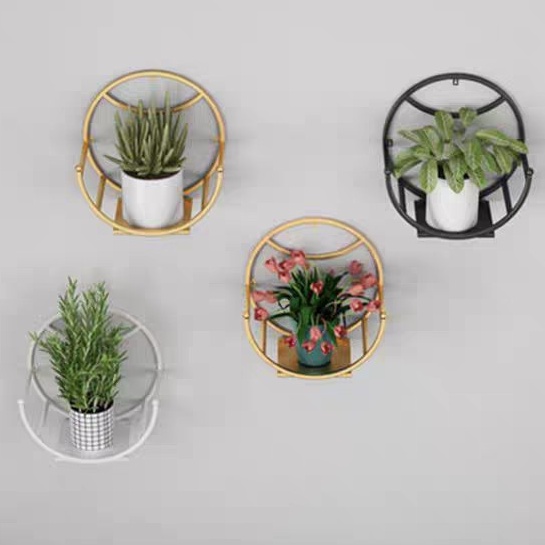 KỆ HOA BÁN NGUYỆT DÁN TƯỜNG SIÊU CHẮC TRANG TRÍ NHÀ SIÊU ĐẸP - Giá kệ treo tường trang trí phòng ngủ  cao cấp - #giátreo