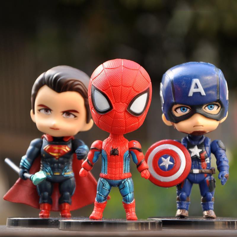 Mô hình biệt đội Siêu Anh Hùng (Set 6) Avenger Mavel phiên bản Chibi (Tặng chân đế)