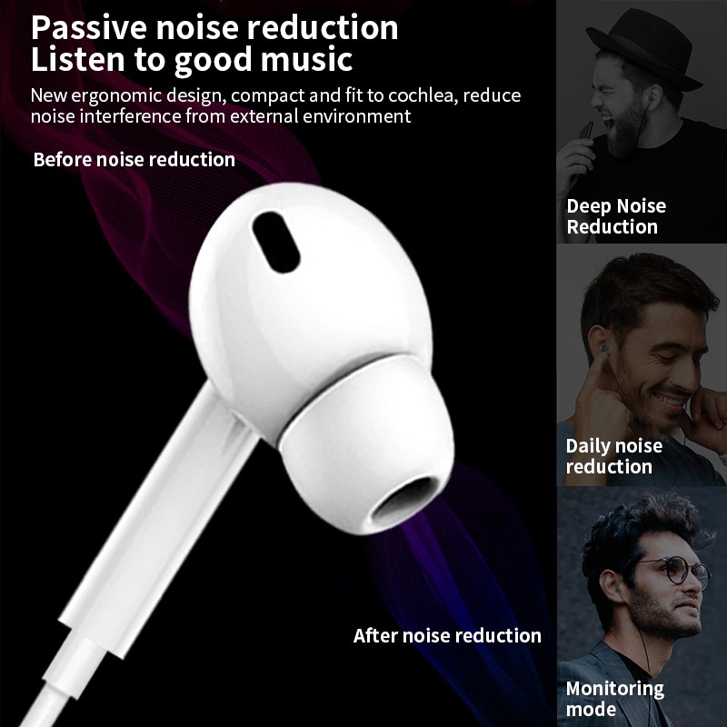 [✅COD]  Lightning Earphone Stereo Headphones With Mic & Volume For IPhone 8 7 Plus X XS MAX XR