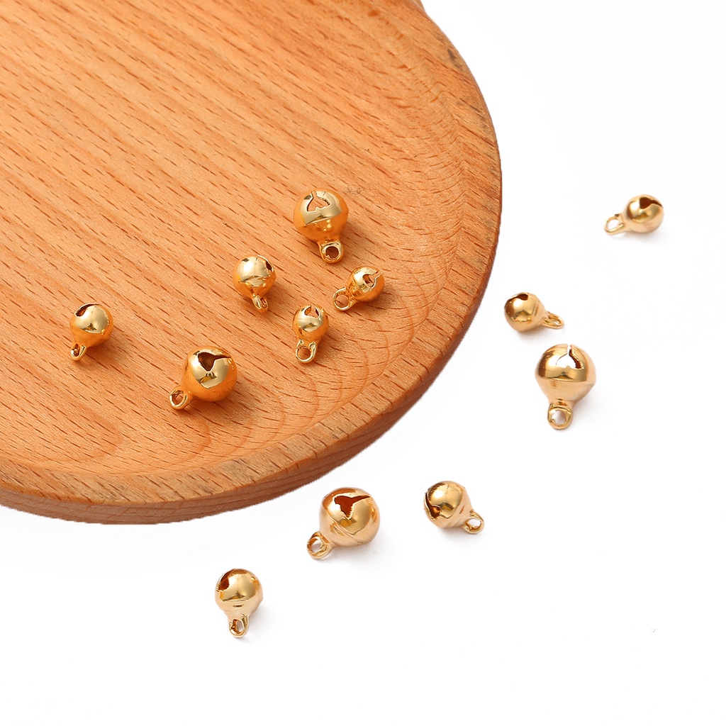Set 10 Chuông Nhỏ Mạ Vàng Làm Vòng Tay / Lắc Chân Thủ Công DIY