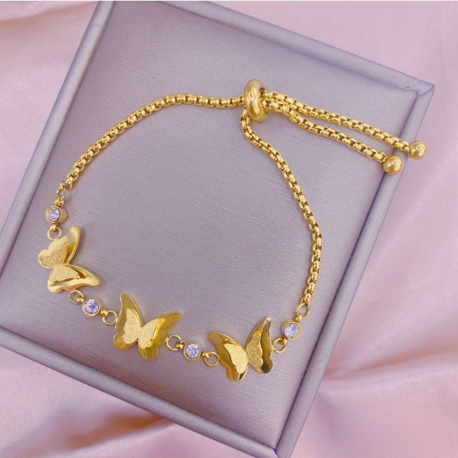 Lắc Tay Dây Rút Chạm Cát Titan Ko Đen TT 4209