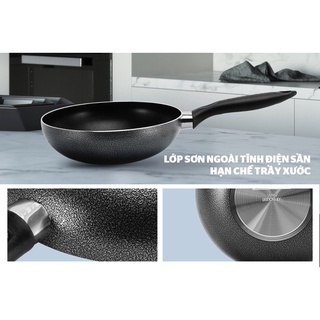 Chảo sâu lòng Sunhouse phi 20-30cm (Đen)