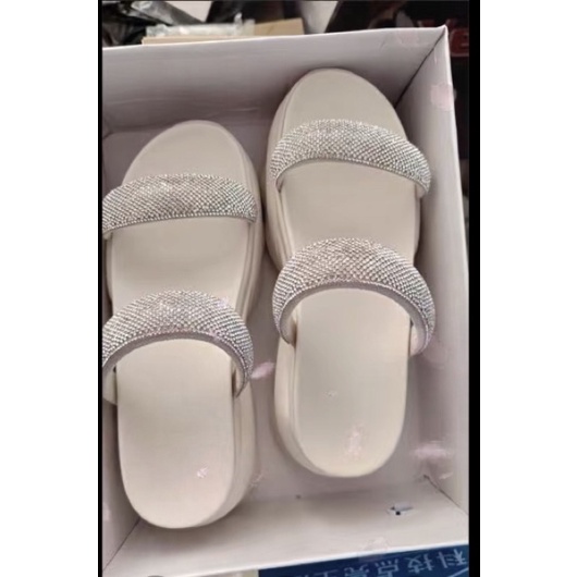 Dép bánh mì quai hai quai đá thời trang mẫu mới 2022 - kèm ảnh thật 8cm