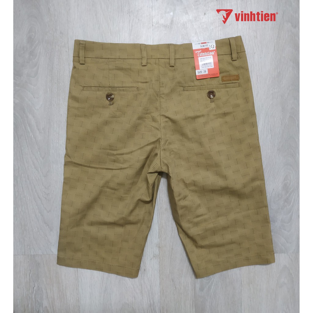 Quần short cotton Slimfit Vĩnh Tiến Họa Tiết