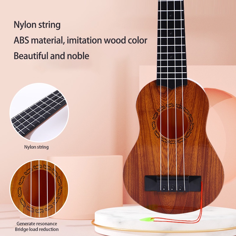 Đàn Ukulele 35 / 38 / 44cm 4 Dây Mini Bằng Nhựa ABS Giả Gỗ Cho Bé Màu Sắc