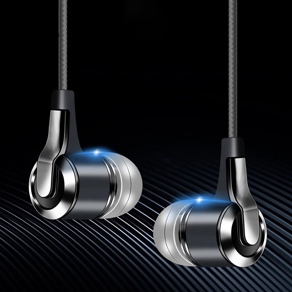 Tai Nghe Nhét Tai Jack 3.5mm Có Micro Thiết Kế Thể Thao Thời Trang Cho Điện Thoại