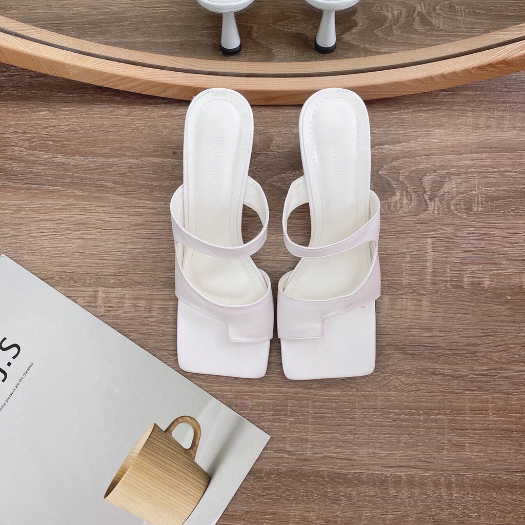 Guốc xỏ ngón mã XKG16 siêu phong cách 2 màu Trắng &amp; Đen (siêu sale)