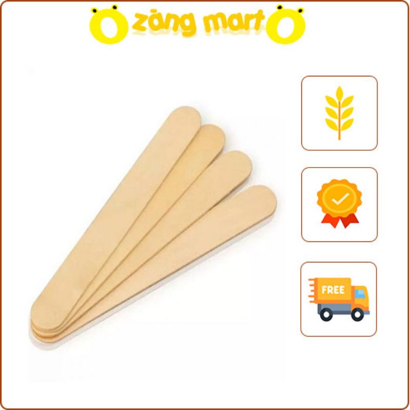 Que gỗ que đè lưỡi phết sáp wax lông