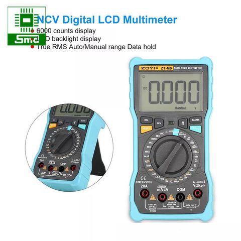 Đồng hồ đo vạn năng ZOYI ZT-M0 đo nhiệt độ, tần số, điện áp và dòng điện AC và DC, kiểm tra điện âm tường
