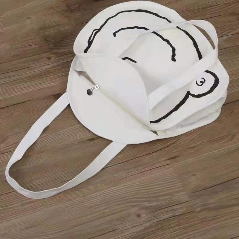Balo Vải Cỡ Lớn In Họa Tiết Hoạt Hình Snoopy Phong Cách Hàn Quốc Cho Nữ