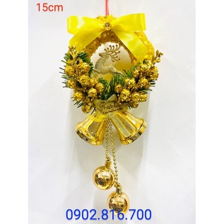 Vòng nguyệt quế treo cửa trang trí Noel 15cm - 25cm