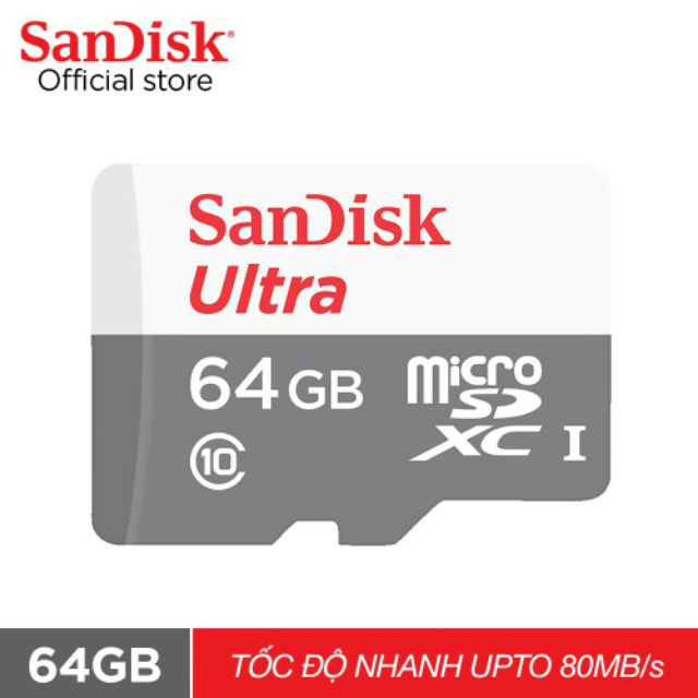 ✅ Thẻ nhớ Micro SD San disk 64GB class 10