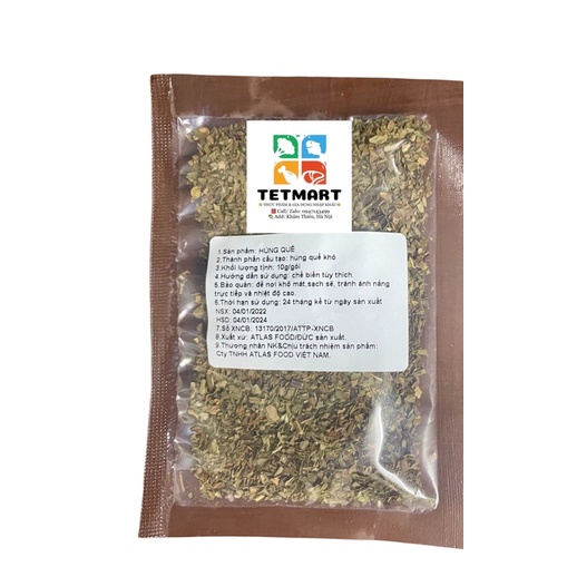 Lá húng quế khô Basil, nhập khẩu Đức, 10g