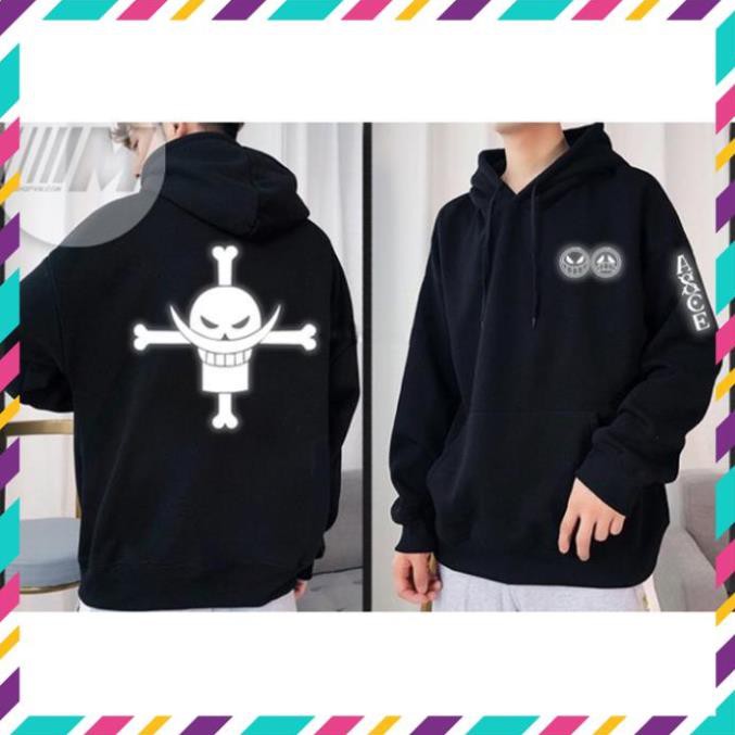 SALE SỐC- ADT STORE- HOT HOT !!! Áo Hoodie One Piece Râu Trắng Phản Quang Chất Nỉ Bông Cao Cấp Siêu Ấm