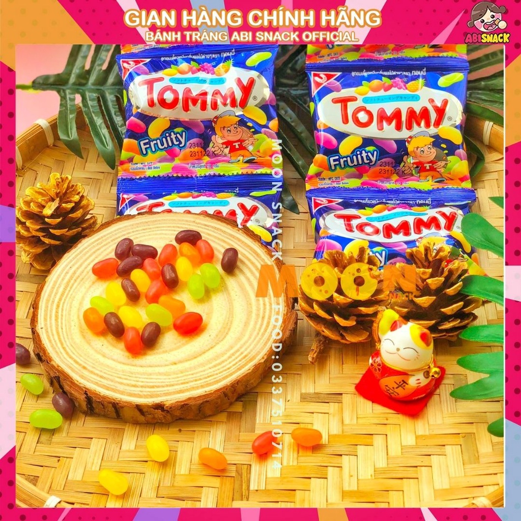 Lẻ 1 gói kẹo dẻo trái cây tommy fruity nhập khẩu Thái Lan chua ngọt vị kích thích gói 18g