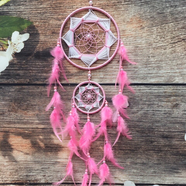 Dreamcatcher 2 tầng - Màu hồng