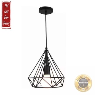 Đèn thả trang trí hình kim cương D250 , Đèn hình T033  khung đèn kèm bóng đèn