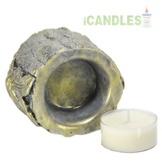 COMBO 6 chân đế nến tealight KHÚC CÂY bằng đá poly