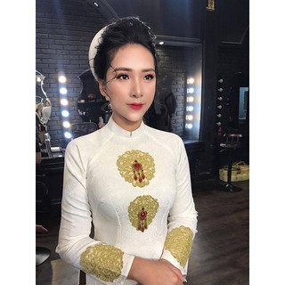 Áo dài cô dâu trắng