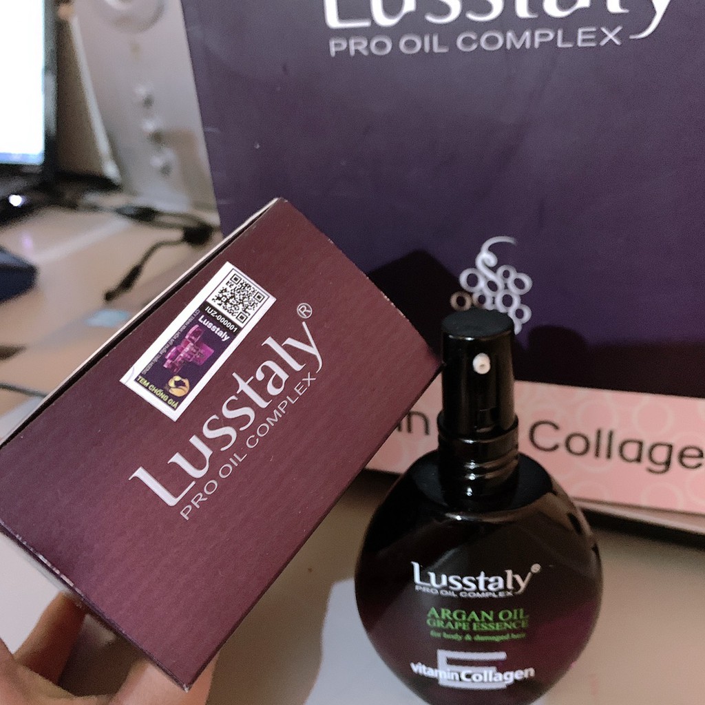 [CHUẨN HÃNG] Tinh dầu Lusstaly Collagen 50ml, Dầu dưỡng tóc Lusstaly Collagen siêu thơm,siêu mềm mượt