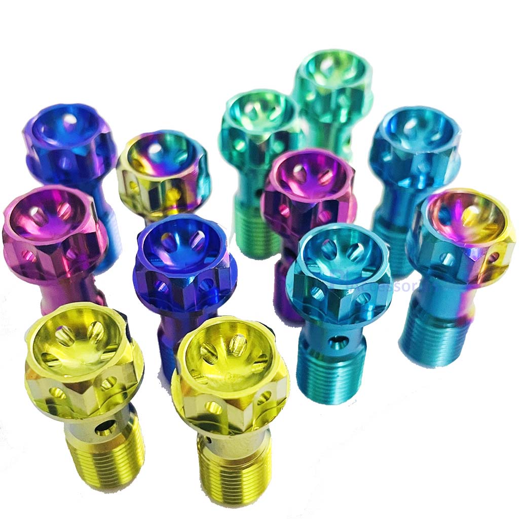 Ốc Dây Dầu Zin Heo Nissin Titan GR5 Màu Điện Phân 6 Màu Cao Cấp