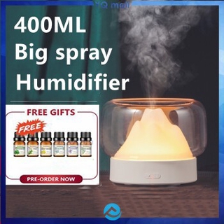 Máy phun sương khuếch tán tinh dầu tạo độ ẩm sử dụng công nghệ siêu âm dung tích 400ml cho gia đình/ văn phòng