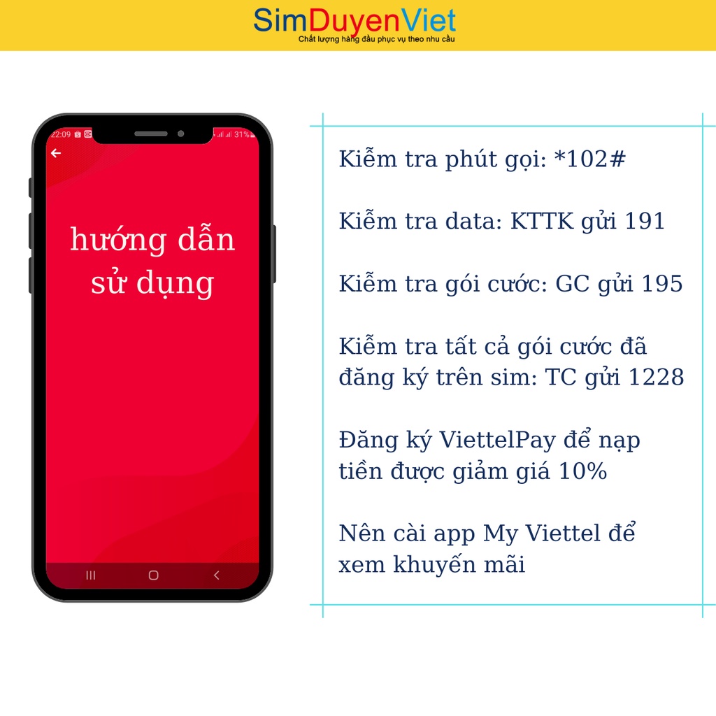 Sim Viettel 4G có sẳn gói V160B 4GB/Ngày, gọi nội mạng miễn phí, 100 phút ngoại mạng, chỉ 160k/tháng