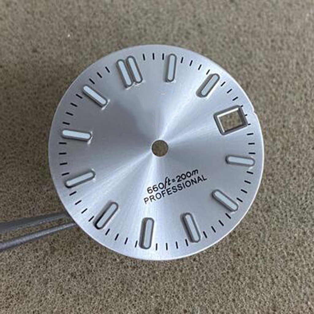 Strip Nail Modified Watch Dial Green Luminous for NH35 / 4R / 7S Movement